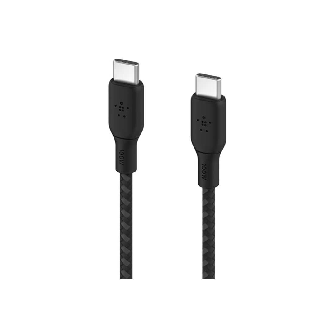 Belkin BoostCharge USB-C Braided Cable 2M - Black in Qatar Belkin BoostCharge USB-C Braided Cable 2M - Black in Qatar